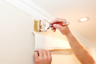 Pose de papier peint à Rimplas — revêtements muraux et toiles de verre